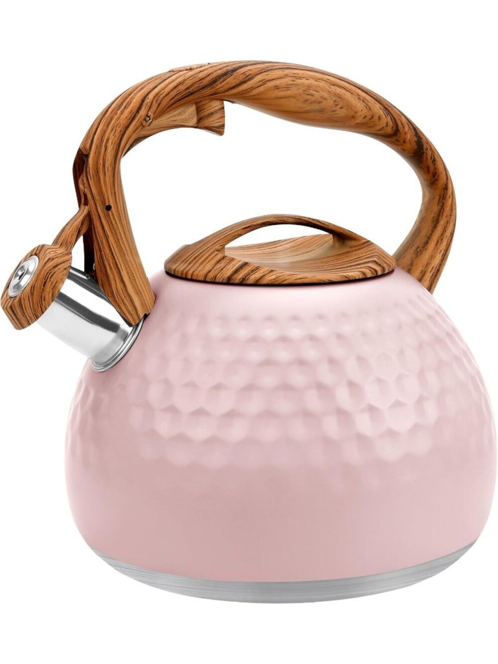 GGC 3.1QT Cute Pink Stainless Steel Whistling Tea Kettle For Kitchen Stove Top